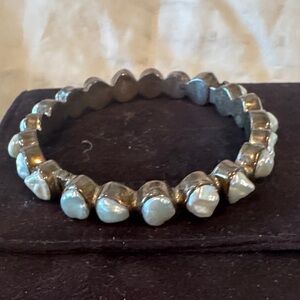 Stephen Dweck Sterling Silver/ Mother of Pearl Bangle